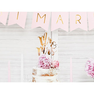 Mr & Mrs Cake Topper, Gold