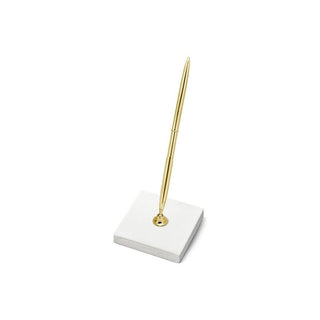Pen Stand, Made of Pearl Cream Paper with Gold Pen