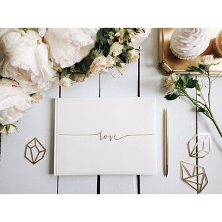 Pen Stand, Made of Pearl Cream Paper with Gold Pen