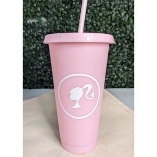 Barbie Themed Pink Cold Cup