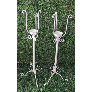 White Birdcage and Candle Stand Set - Rental