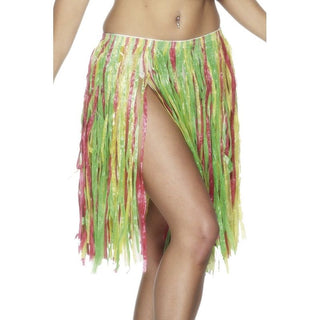 Hawaiian Hula Skirt, Multi-Coloured, Elasticated,