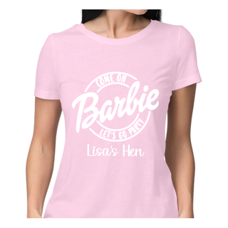 Personalised Barbie Soft Pink T-shirt