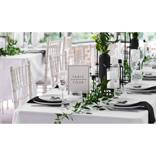 Black and White Wedding Table Numbers (1-12)