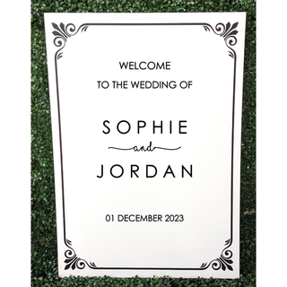 Wedding Sign - B&W