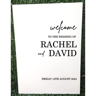 Wedding Sign - Plain White