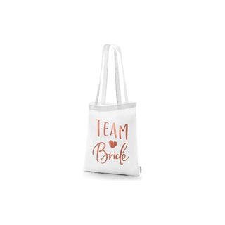 Tote bag - Team Bride, white, 39x42cm