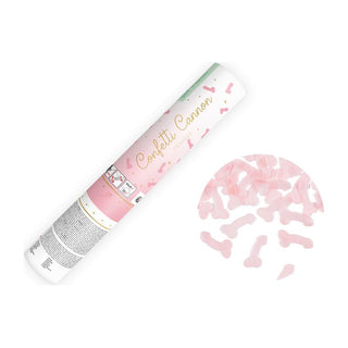 Tube with Confetti Penises, light pink, 20cm