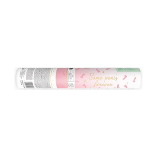 Tube with Confetti Penises, light pink, 20cm