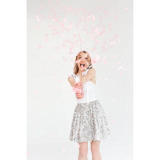 Tube with Confetti Penises, light pink, 20cm