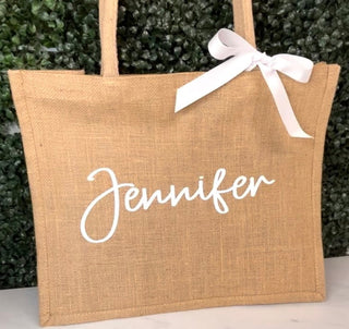 Personalised Burlap Tote Bags