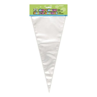 25 Clear Large Cone Cello Bags