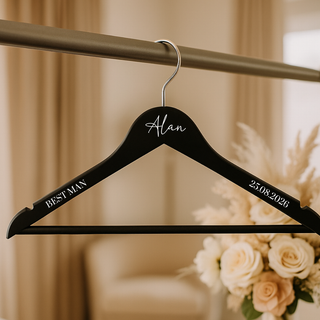 Personalised Bridal Hanger - Black