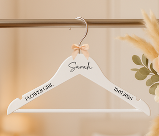 Personalised Bridal Children's Hanger - Small White