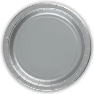 Silver Paper Plates 9 "x 8 Plastic Free