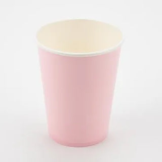 Light Pink 9oz Paper Cups x 8 Plastic Free