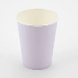 Lavender 9oz Paper Cups x 8 Plastic Free