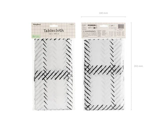 Black & White Tablecloth with Bows
