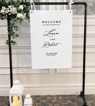 Black Frame Welcome Sign - Rental