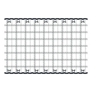 Black & White Tablecloth with Bows