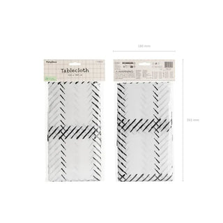 Black & White Tablecloth with Bows