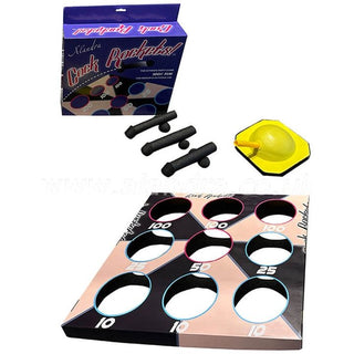 Participants playing the Cock Rockets Party Game â€“ a fun and cheeky adult party game