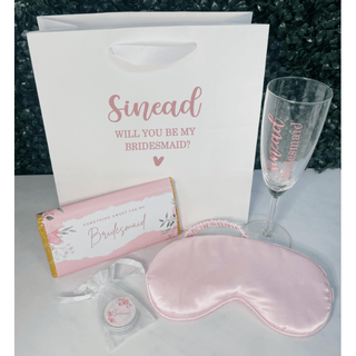 Blush Bridal Party Gift Bag Set - Any Wording