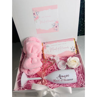 Blush Pink Bridal Party Box Set - Any Wording Box