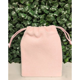 Blush Pink Velvet Pouch