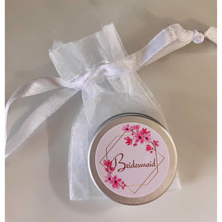 Bridal Party Lip Balm - Floral Pink Design (more titles available)