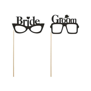 Bride & Groom Photo Prop Glasses