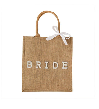 Bride Hessian Large Tote Bag