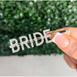 Bride Silver Crystal Hair Slide