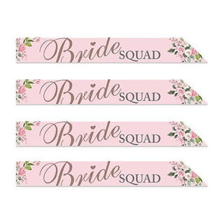 BRIDE SQUAD  PAPER SASH (4PK)