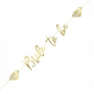 Bride To Be Banner Gold 6ft.