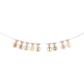 Bride to be Banner with Rings