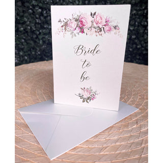 Bride to Be Card with envelope - Floral Design