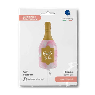 Bride To Be Champagne Bottle Foil Balloon - 36 inch