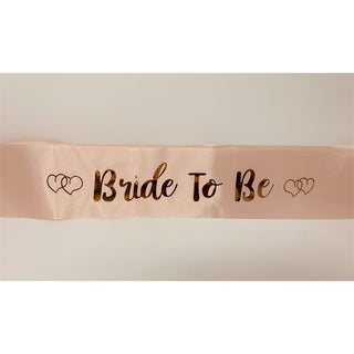 Bride to Be Satin Sash, Pink & Rose Gold