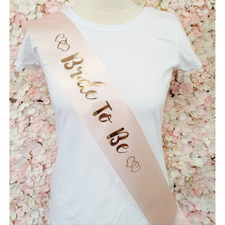 Bride to Be Satin Sash, Pink & Rose Gold