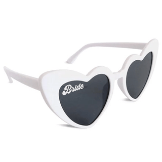 Bride White Heart Sunglasses