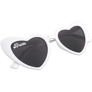 Bride White Heart Sunglasses