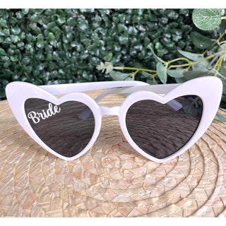 Bride White Heart Sunglasses