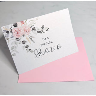Special Bride to Be card with envelope - Rose Design