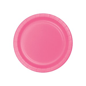 Bubblegum Pink Paper Plates 9" x 8 Plastic Free