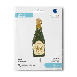 Celebrate Champagne Bottle Foil Balloon - 37 inch