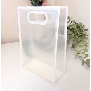 Clear Ribbon Gift Bag with White Outline