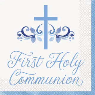 Communion Blue Napkins (16 per pack)