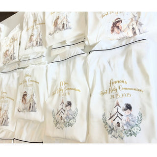 Communion - Personalised White Pj's