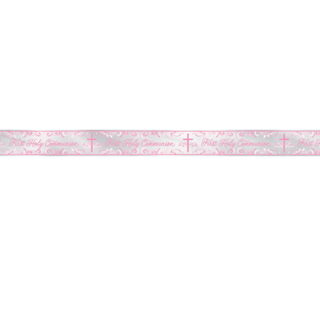 Communion Pink Foil Banner Long Fold